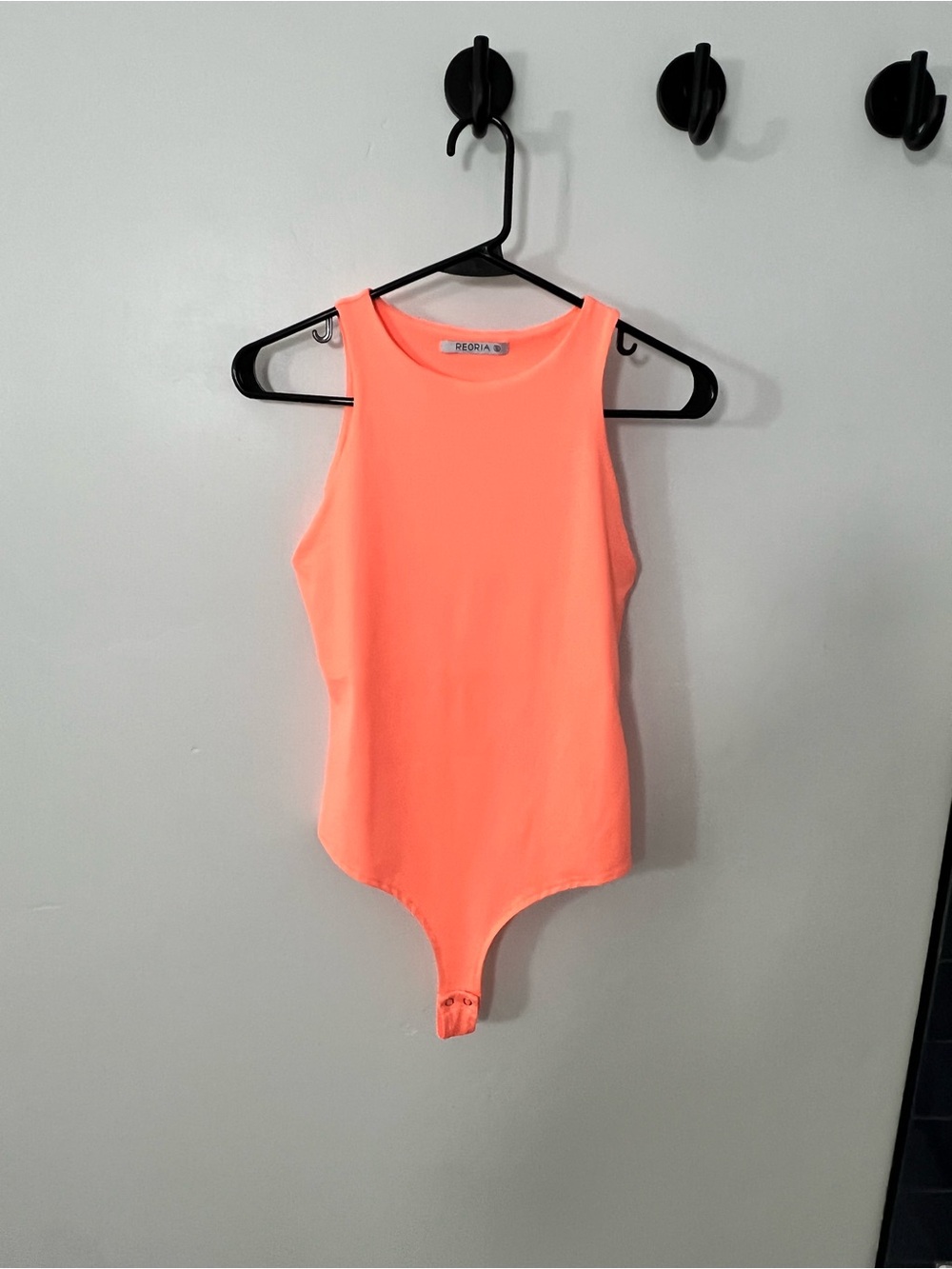 Neon Coral Tank Bodysuit